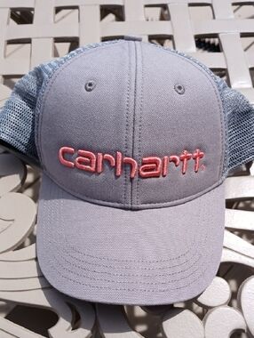 Carhartt Light Gray Cap with Pink Embroidered Logo